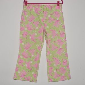 Lilly Pulitzer Pink & Green Elephant Pants